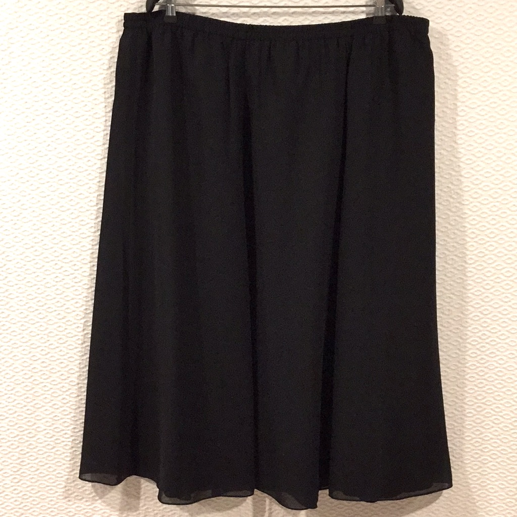Nwt Anna Maxwell Black Formal Skirt 28w